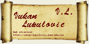 Vukan Lupulović vizit kartica